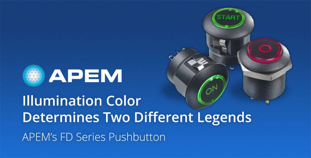 APEM FD Series Illuminated Legend Pushbutton
