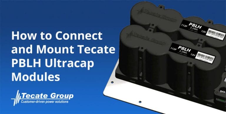 How to connect Tecate PBLH Ultracapacitor Modules